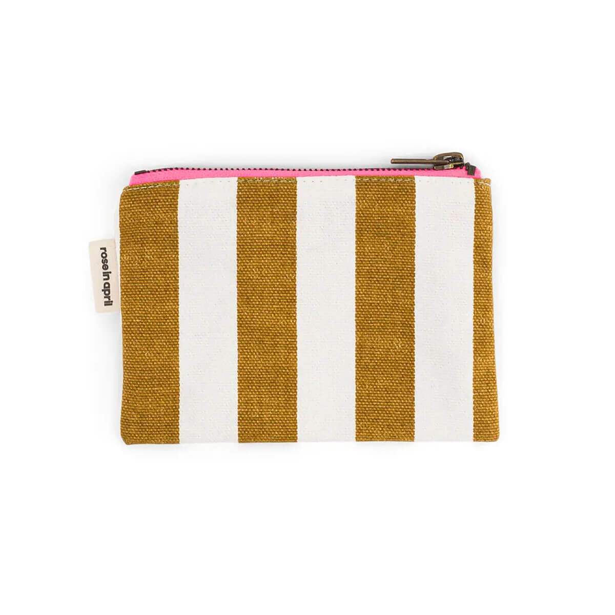 Marie Purse in Ecru / Caramel Stripes by Rose in April