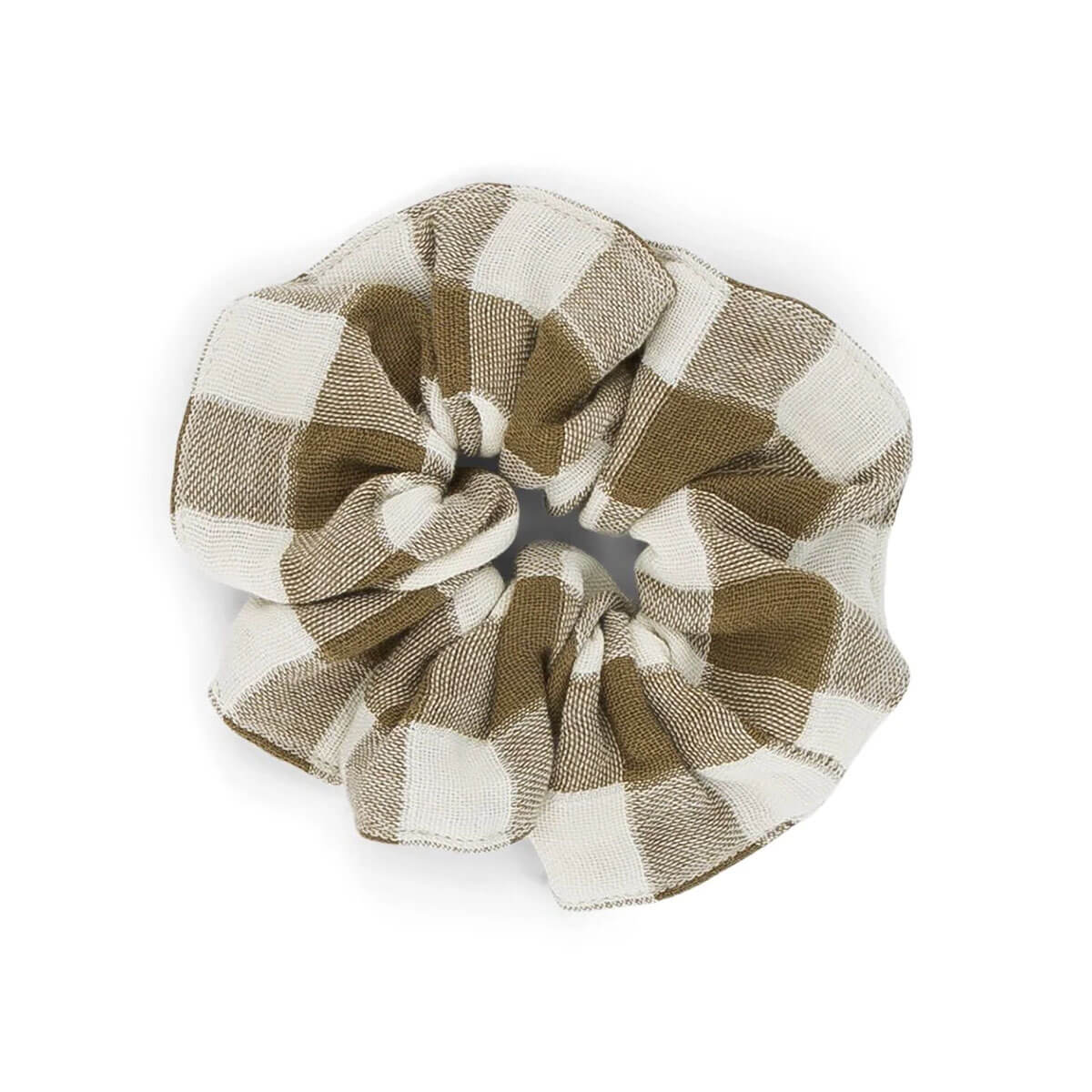 Gingham Scrunchie in Nutria by Rose in April