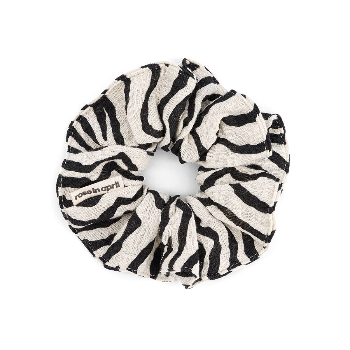 Zebra Scrunchie in Greige by Rose in April