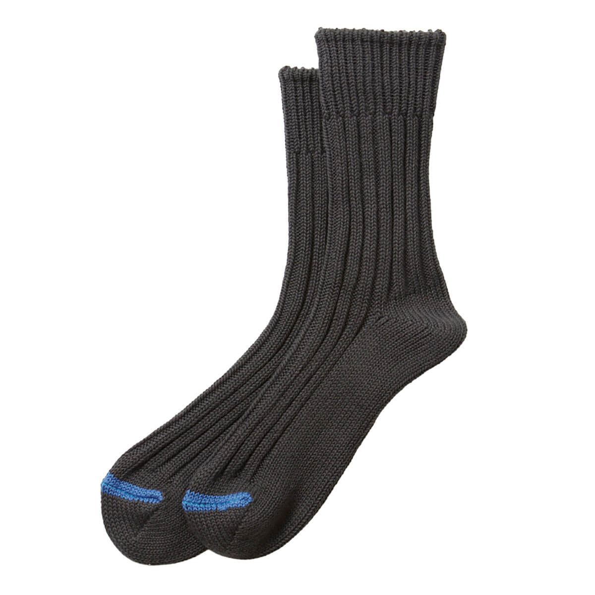 Chunky Ribbed Crew Adult Socks in Charcoal by RoToTo