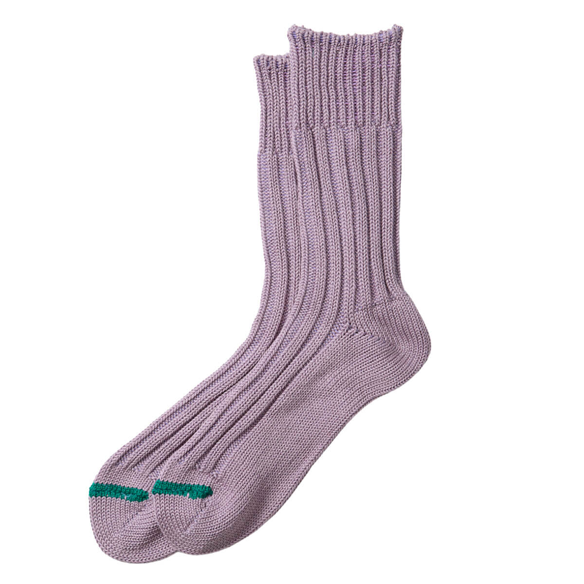 Chunky Ribbed Crew Adult Socks in Smoke Purple by RoToTo