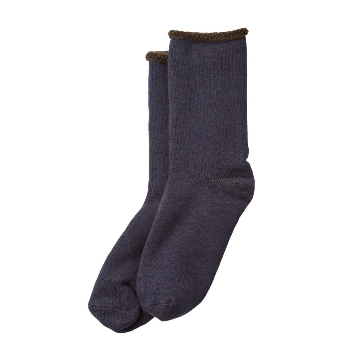 Double Face Cozy Sleeping Adult Socks in Navy / Brown by RoToTo