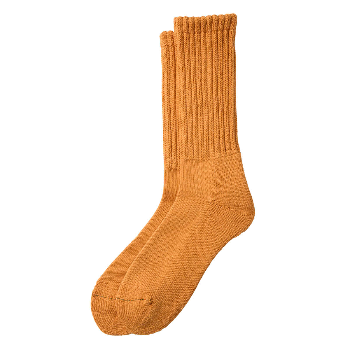 Loose Pile Crew Adult Socks in Orange Peel by RoToTo