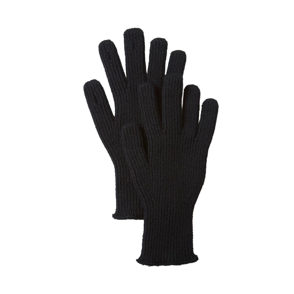 Washable Merino Knit Touch Gloves in Black by RoToTo