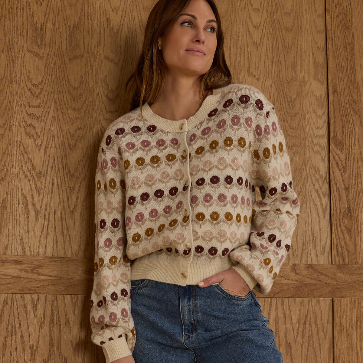 Rylee + Cru Cheyenne Cardigan - Heathered Oatmeal main image 0