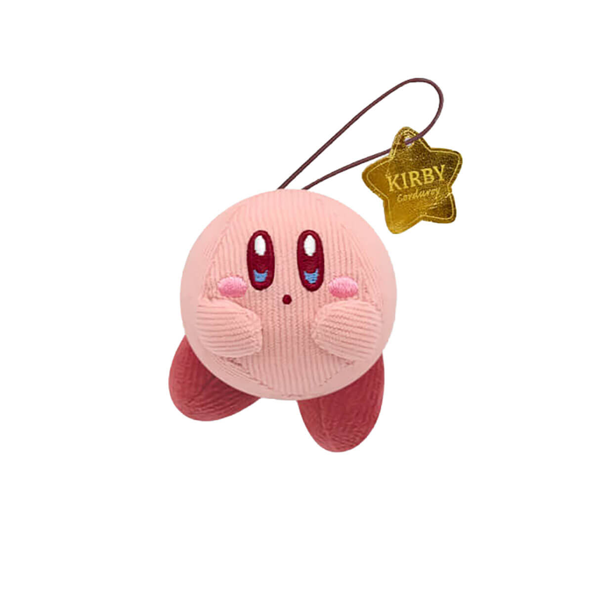 Kirby Corduroy Plush Keychain (Assorted Styles) by SK Japan Surprised Kirby