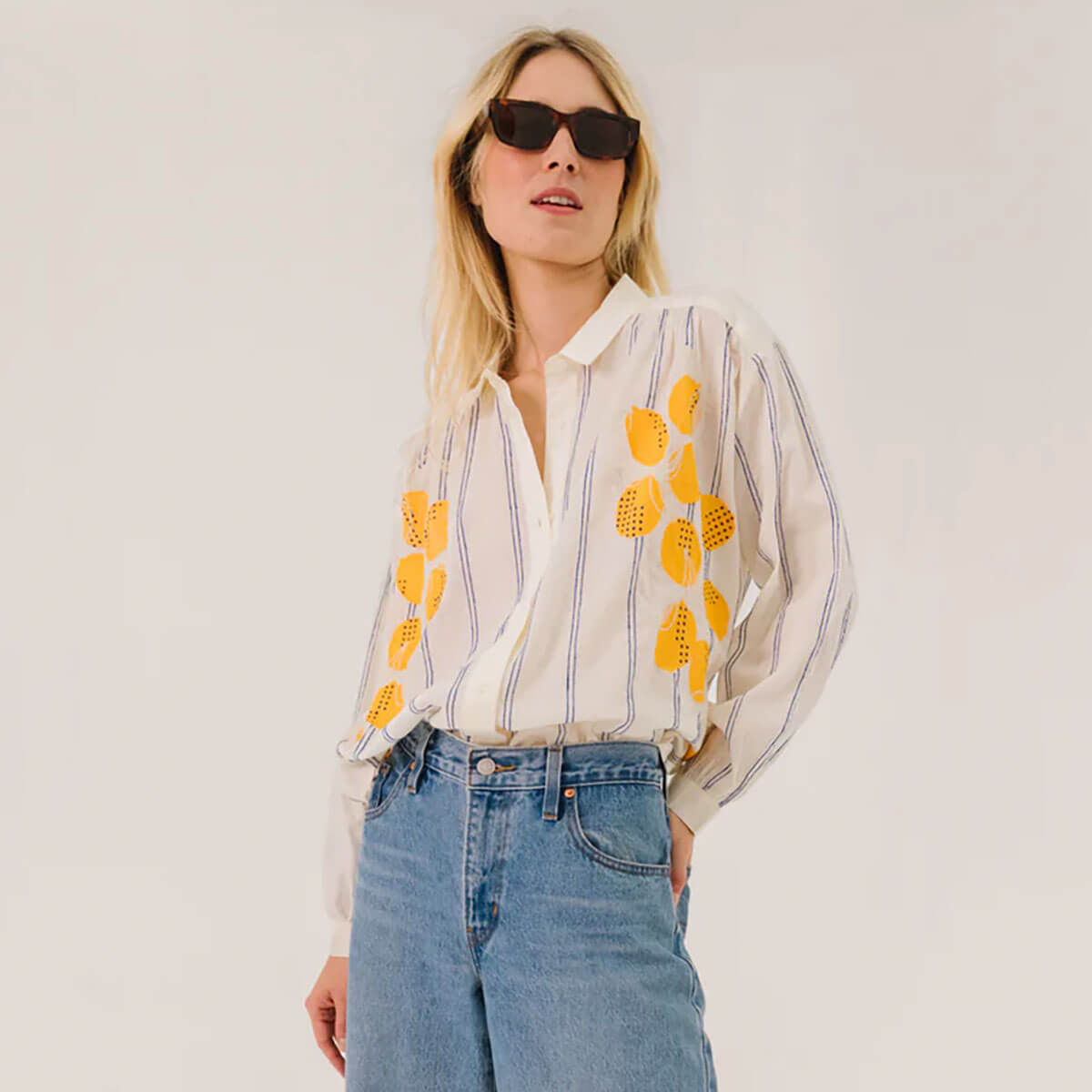 Ali Limone Shirt in Multi by Sacrécoeur
