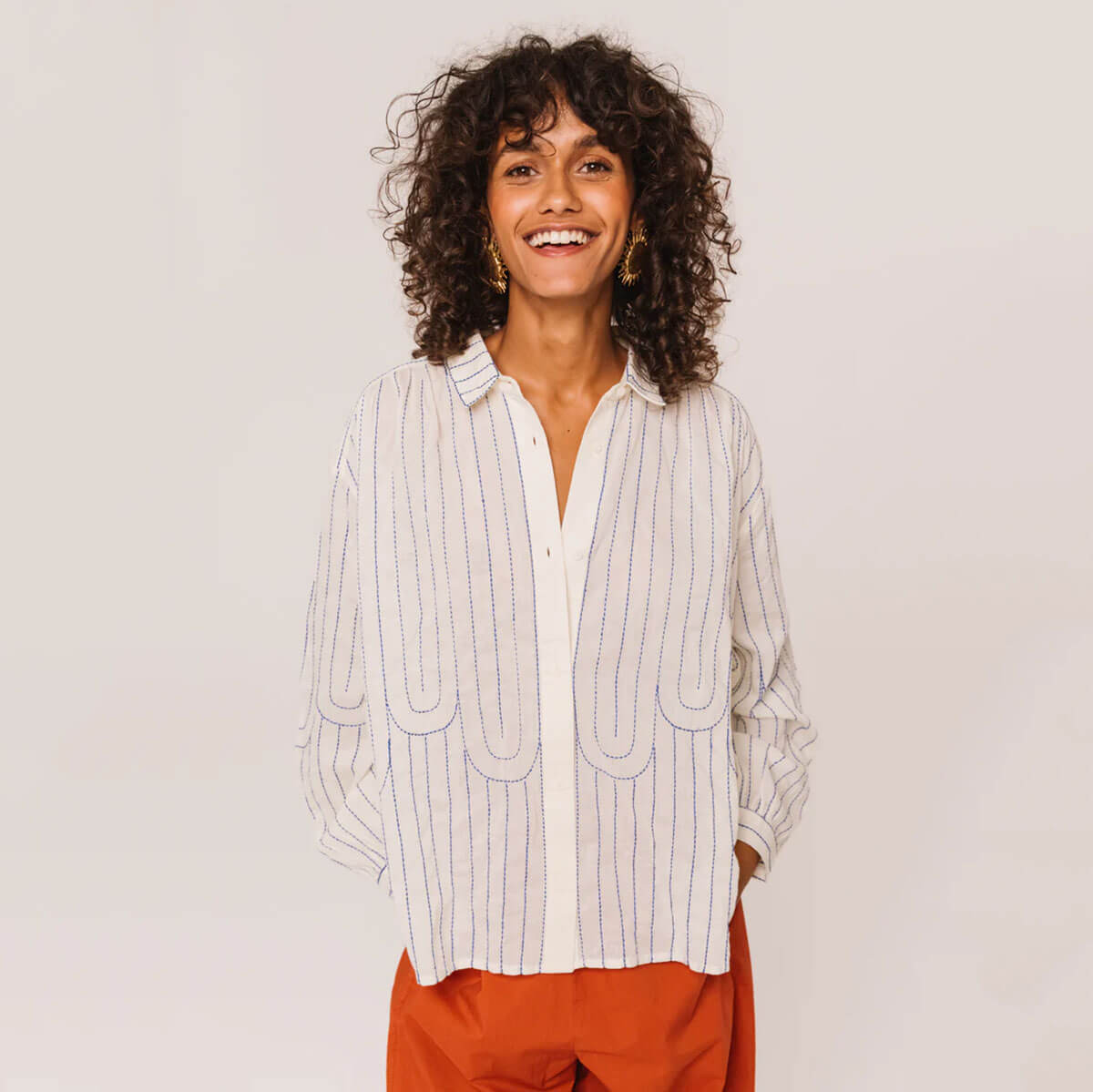 Ali Mistral Shirt in Blue by Sacrécoeur