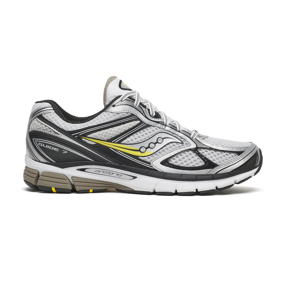 ProGrid Guide 7 Trainer in White / Silver by Saucony