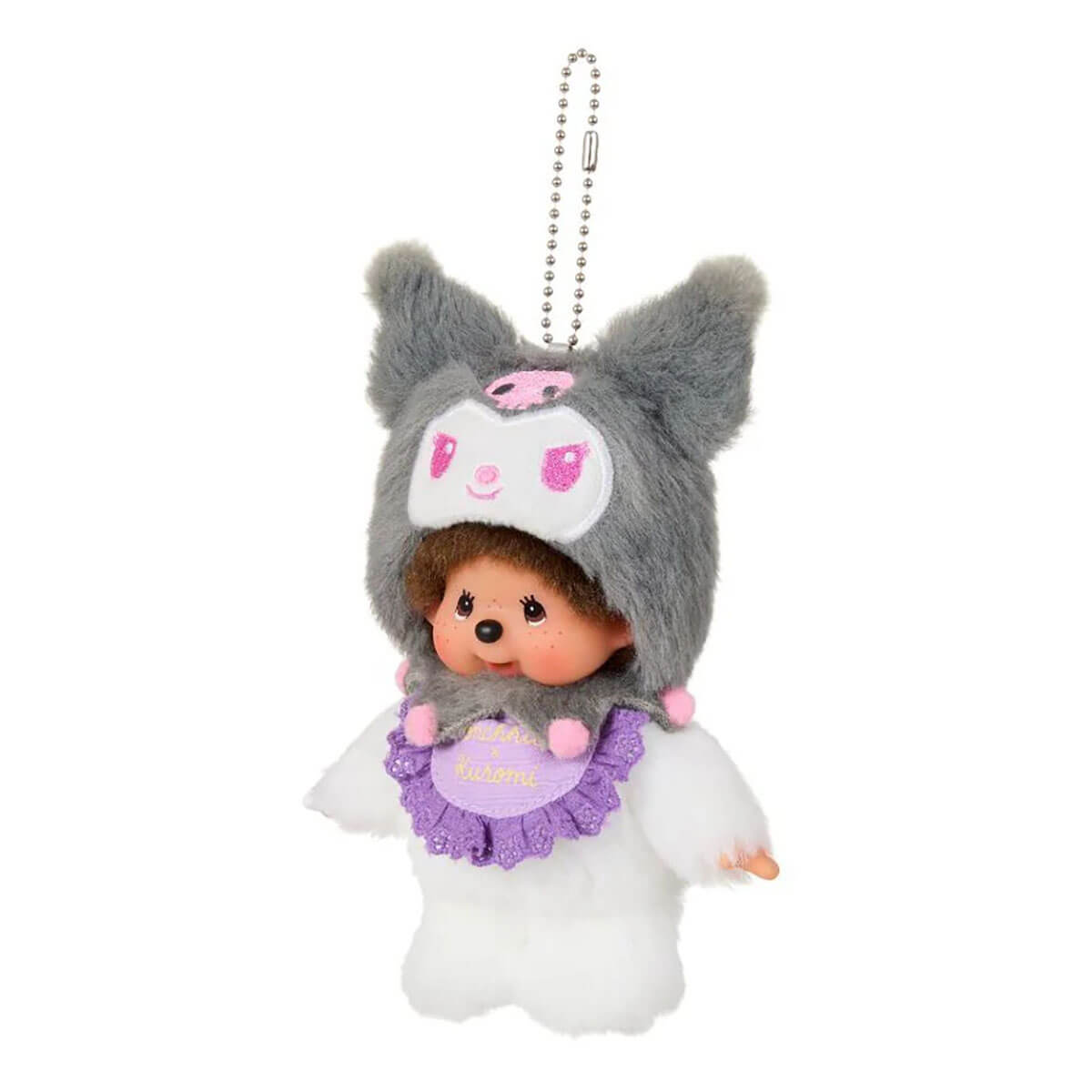 Monchhichi X Kuromi Keychain by Sekiguchi