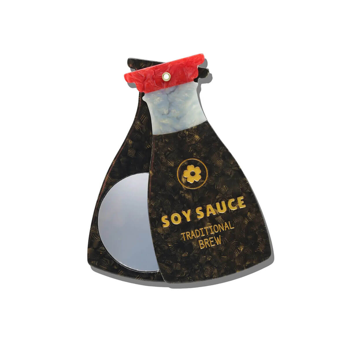 Soy Sauce Bottle Compact Mirror by Solar Eclipse