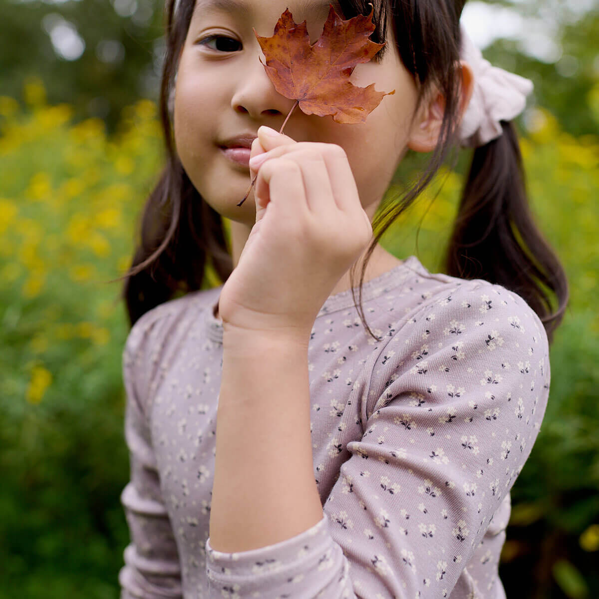Pouf Tee in Calico Print / Pigeon by Soor Ploom