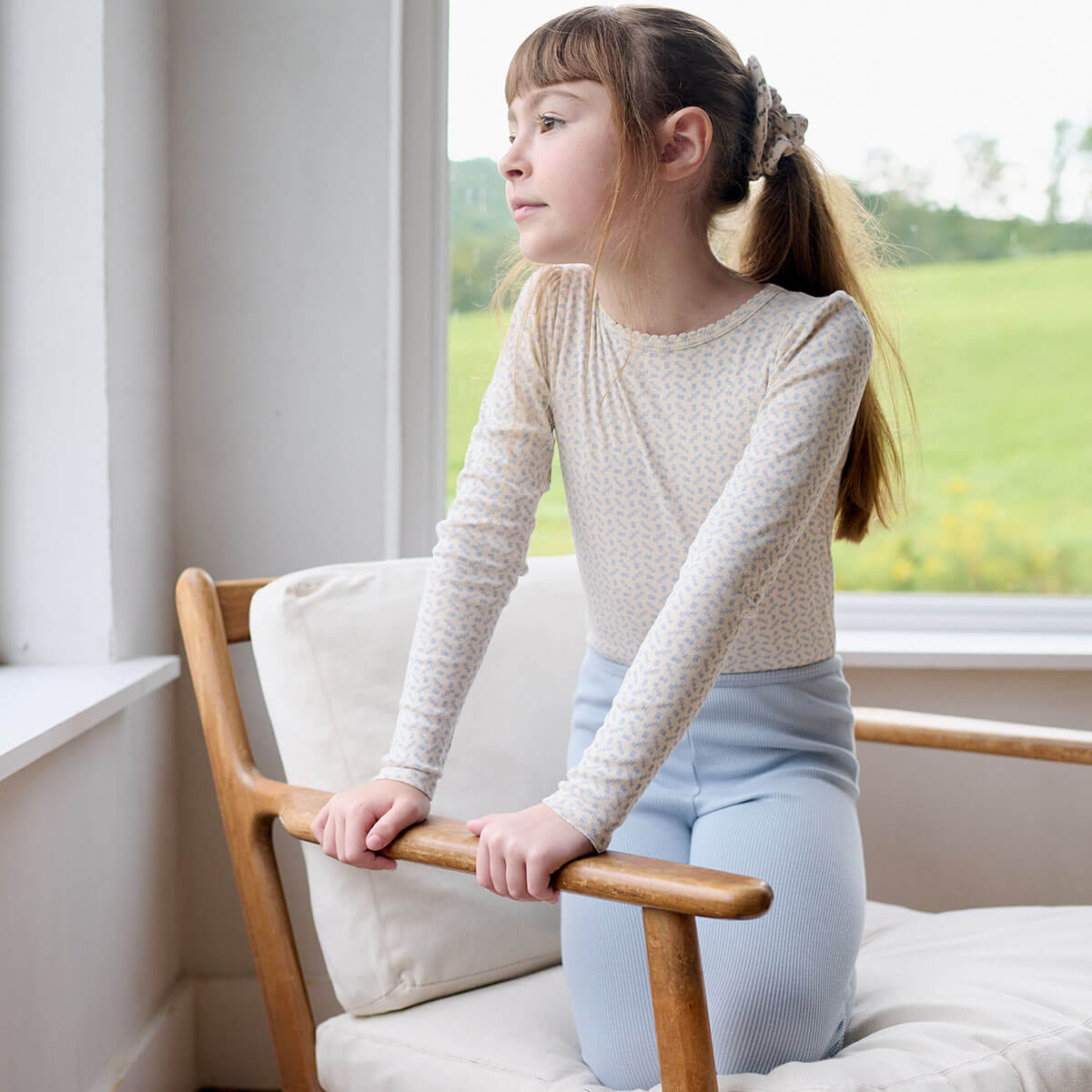 Pouf Tee in Cross Stitch Print / Talc by Soor Ploom