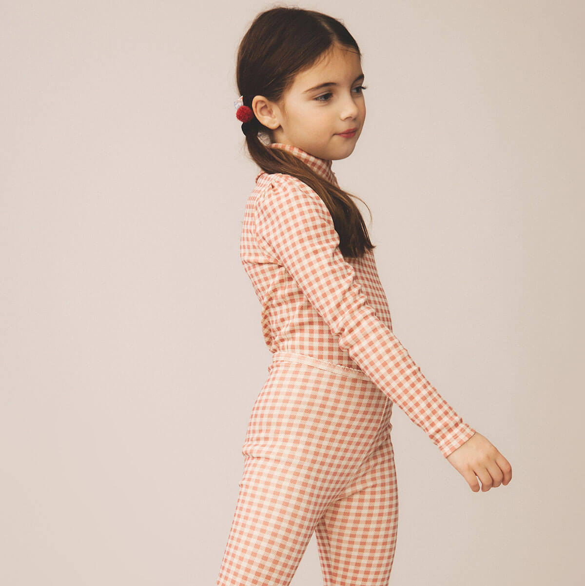 Pouf Turtleneck in Gingham Print / Ladybird by Soor Ploom