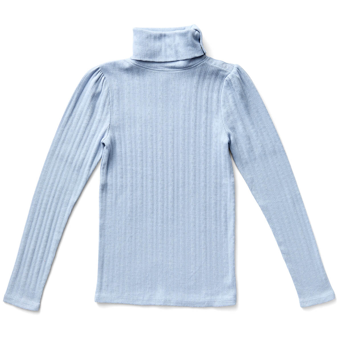 Pouf Turtleneck in Talc Pointelle by Soor Ploom