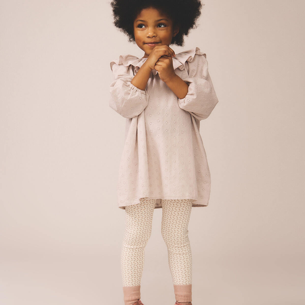 Stretch Legging in Cross Stitch Print / Pigeon by Soor Ploom