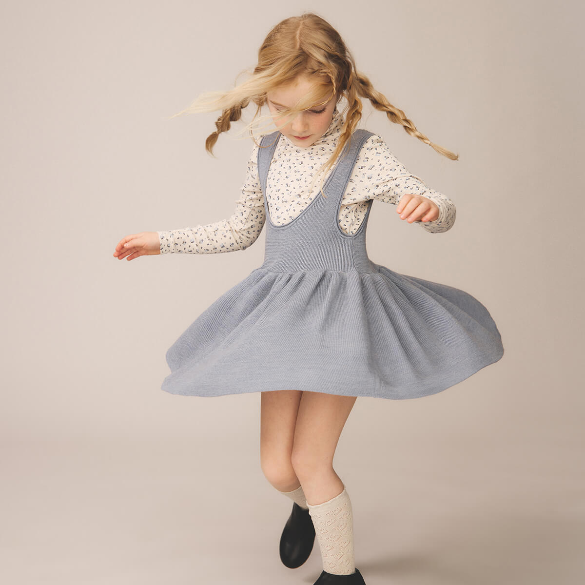 Sage Pinafore in Powder by Soor Ploom