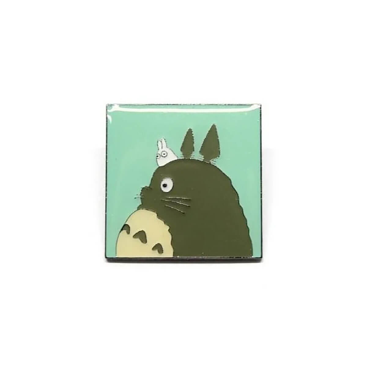 Studio Ghibli Big & Small Totoro Square Pin Badge by Seisen Japan