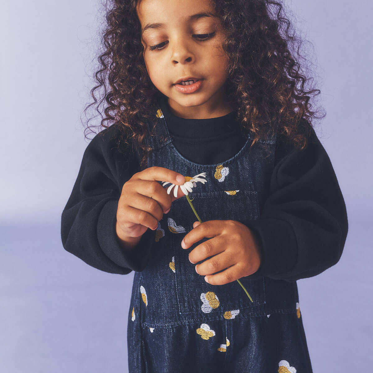 Kai Embroidered Oversized Denim Dungarees by Studio Koter