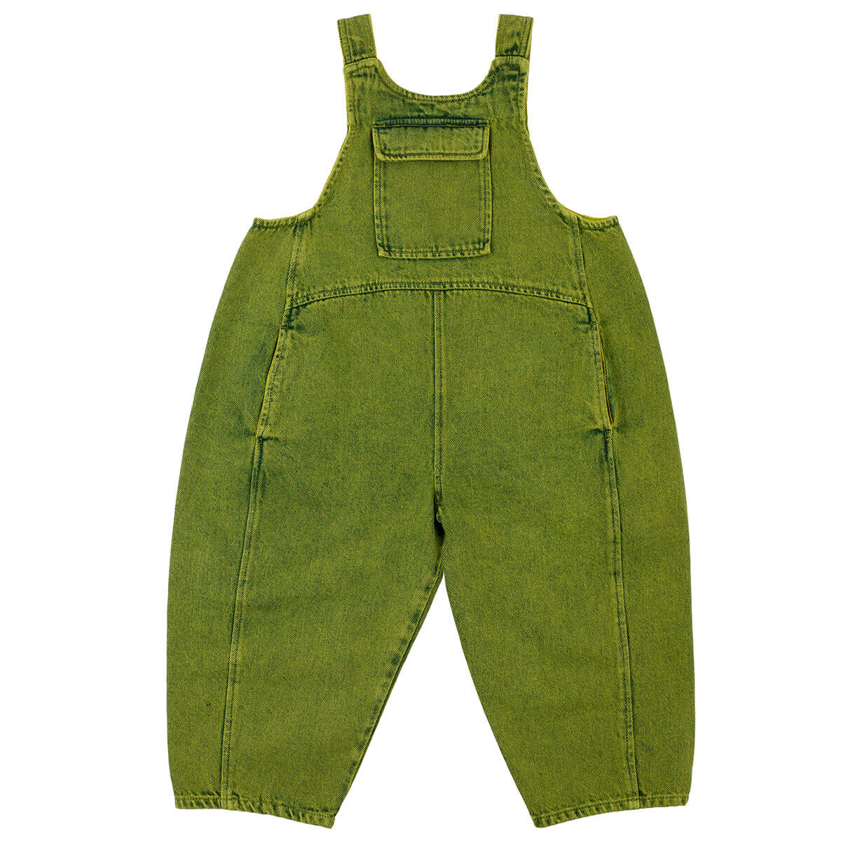 Kai Overdye Denim Dungarees in Acid Green by Studio Koter
