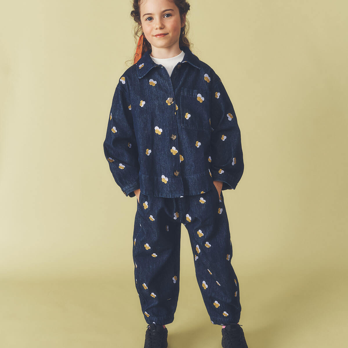 Manu Embroidered Denim Barrel Jeans by Studio Koter