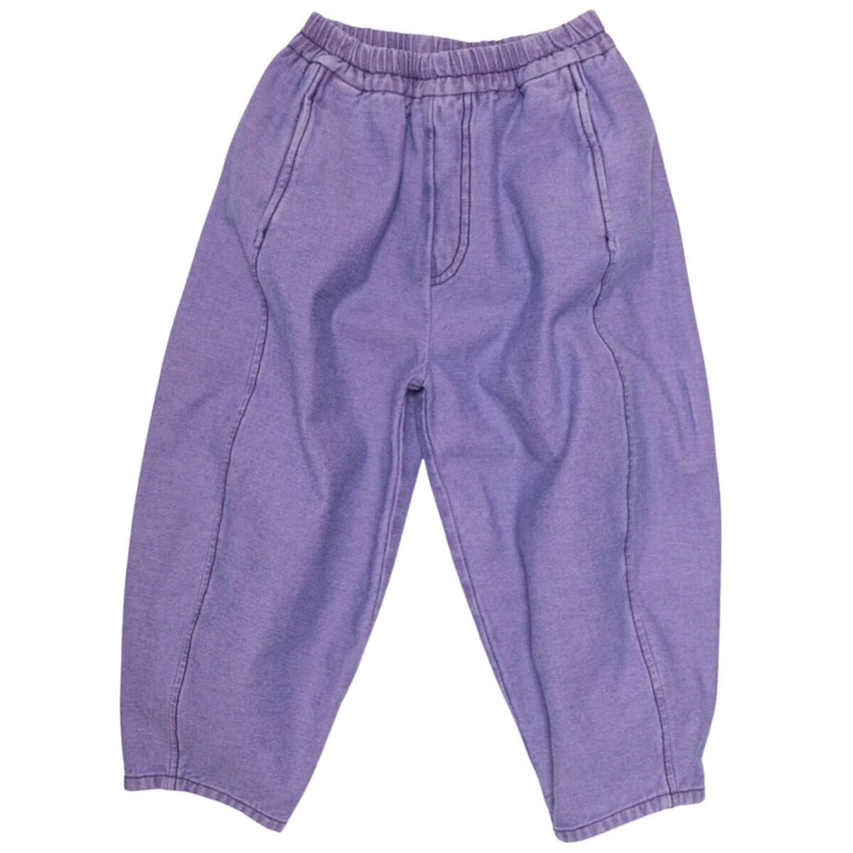 Manu Overdye Denim Trousers in Lilac by Studio Koter