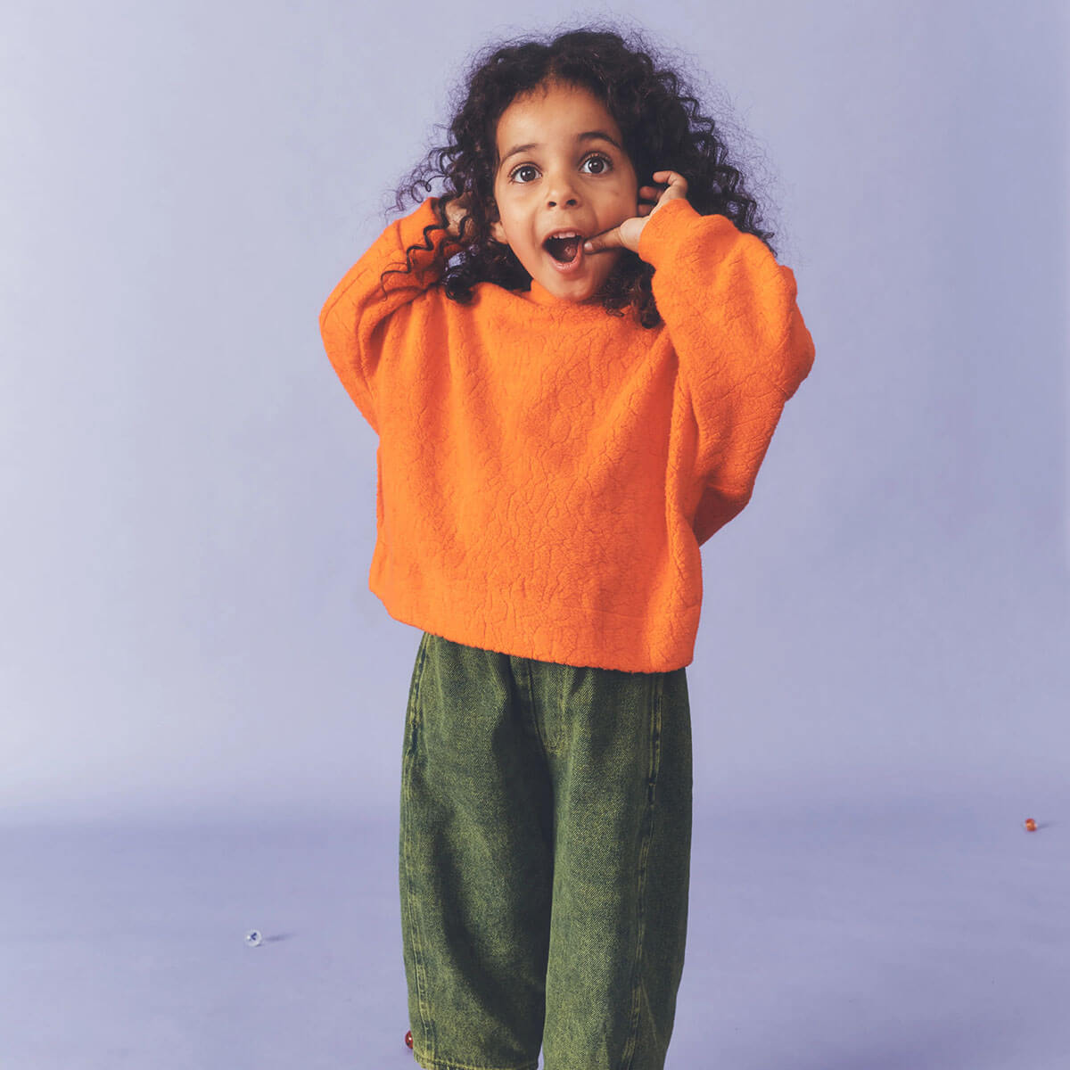 Riverson Teddy Sweatshirt in Orange by Studio Koter