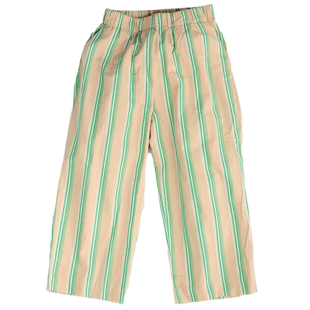 Ever Wide Leg Trousers in Green Stripe by Studio Koter