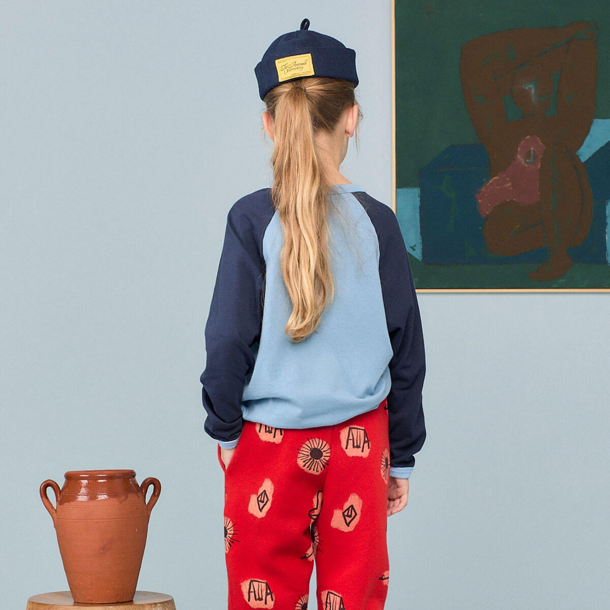 Anteater Kid Long Sleeve T-Shirt in Dusty Blue by The Animals Observatory