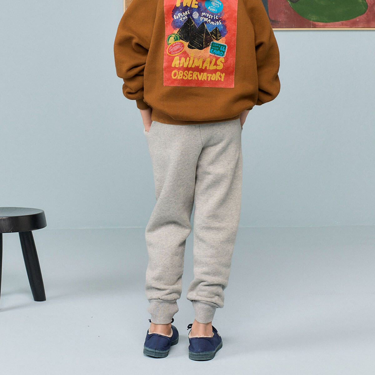 Dottyback Kid Sweatpants in Grey Heather by The Animals Observatory