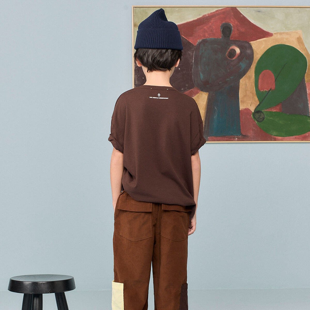 Dunker Kid T-Shirt in Dark Brown by The Animals Observatory