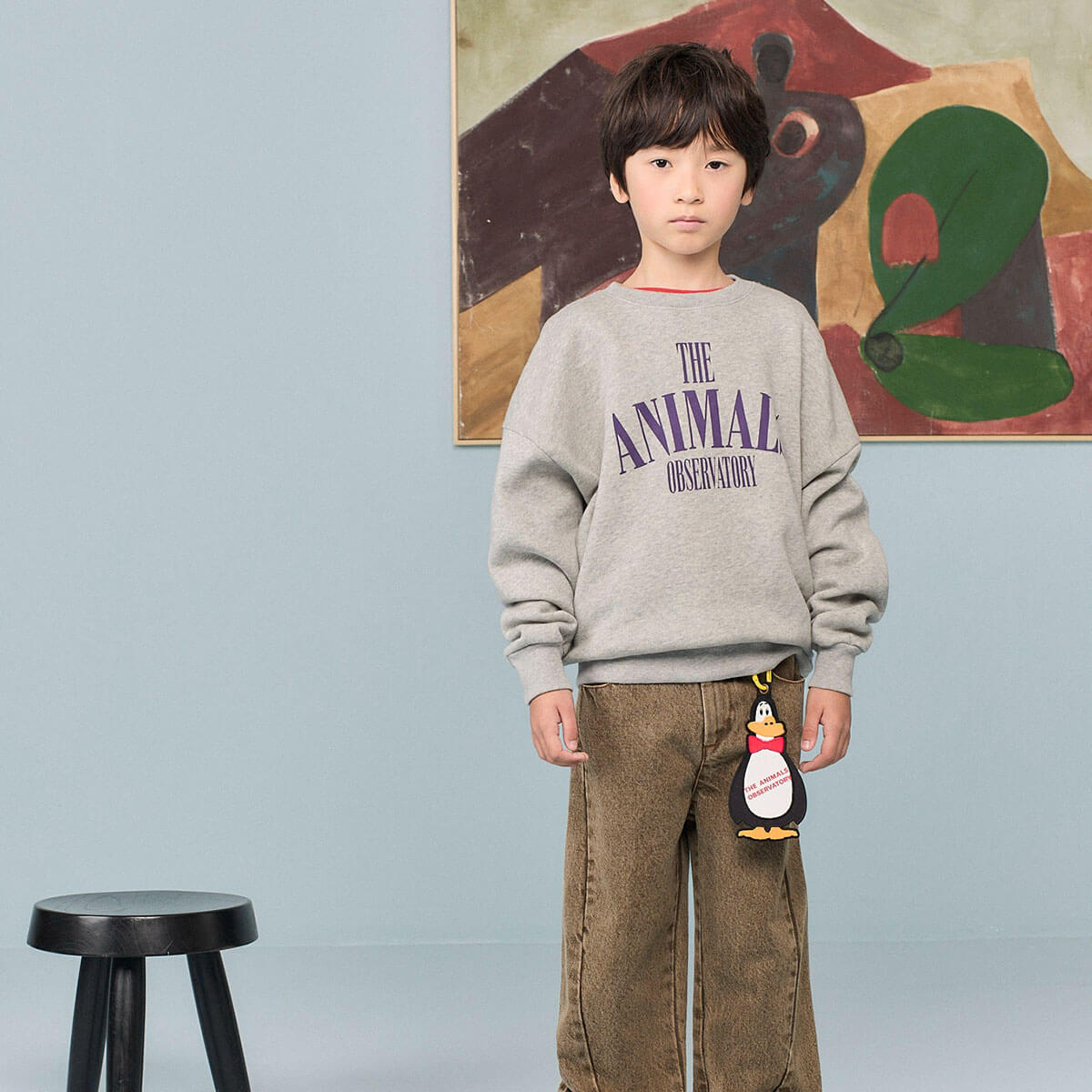 Killifish Warm Kid Sweatshirt in Heather Grey by The Animals Observatory