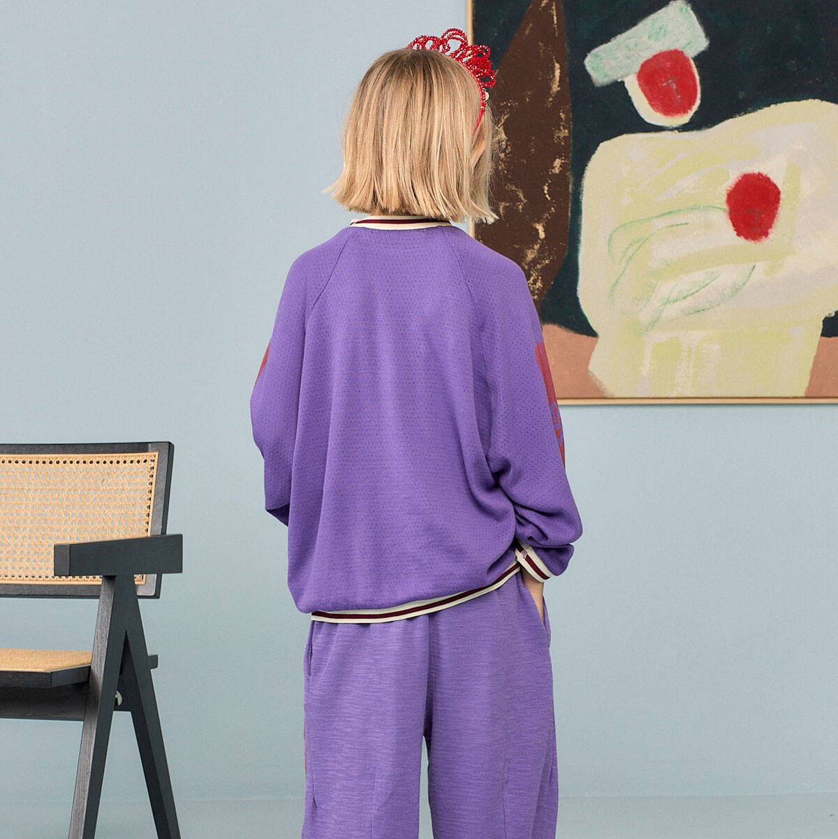 Squad Kid Long Sleeve T-Shirt in Purple by The Animals Observatory