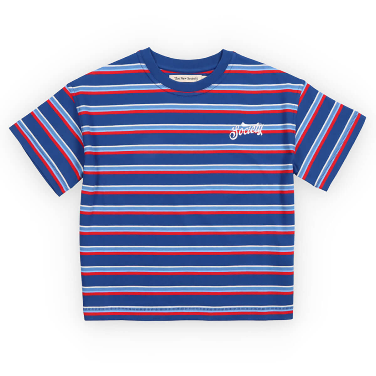Ciclan T-Shirt in Deep Sea Blue Mini Stripes by The New Society