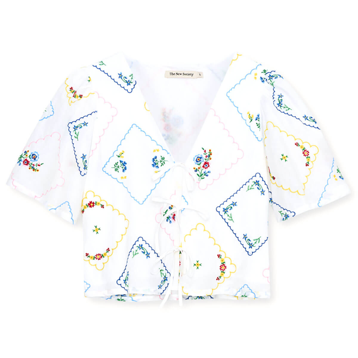 Jacinthe Shirt in Multicolour Embroidery by The New Society Womenswear