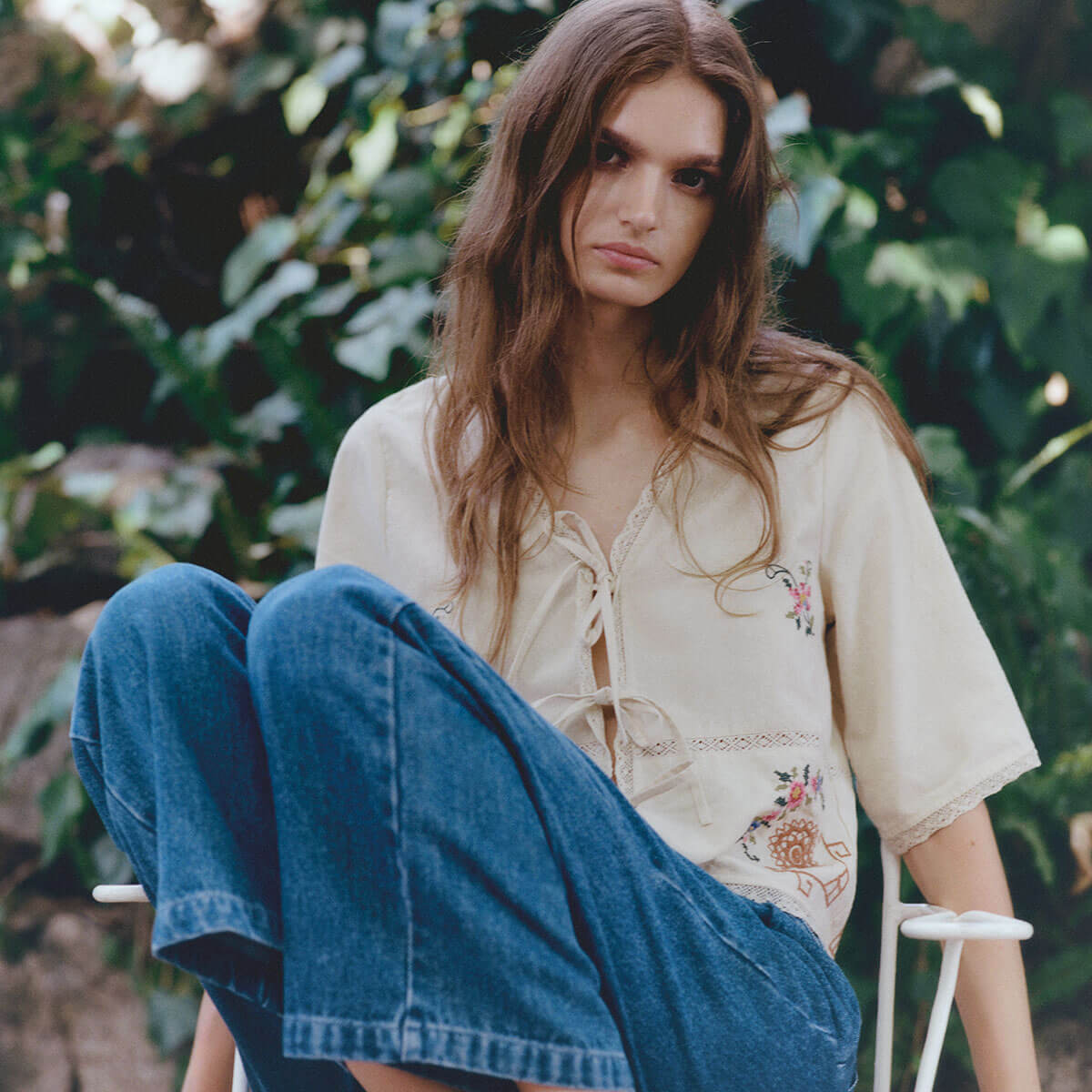 Narcise Blouse in Ecru by The New Society Womenswear