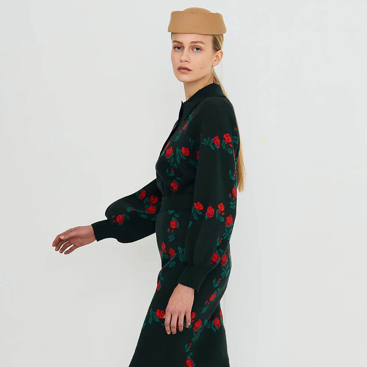 Roses Polo Sweater in Ink by The Tiny Big Sister