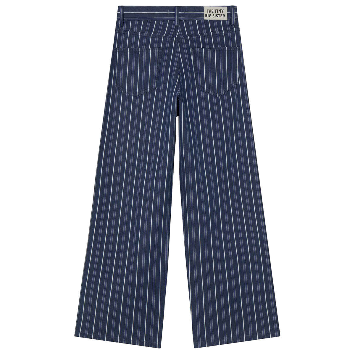Striped Berta Long Denim Pants in Dark Wash by The Tiny Big Sister