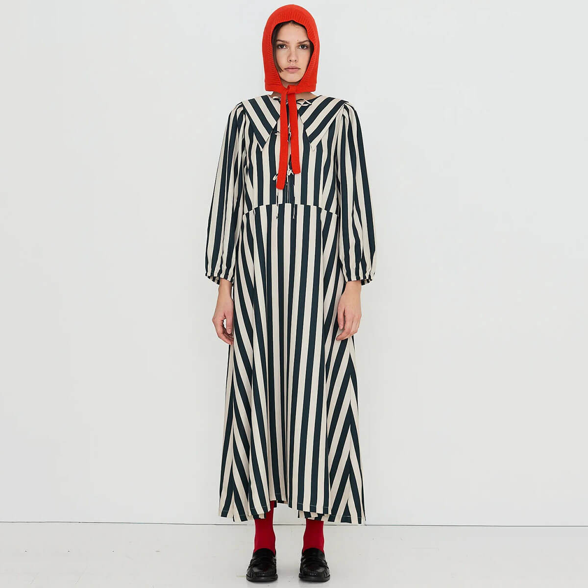 Striped Midi Dress by The Tiny Big Sister