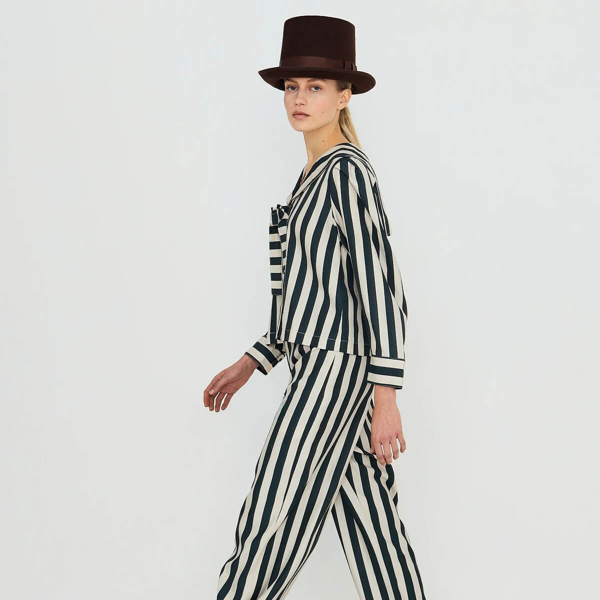 Striped Sailor Neck Blouse by The Tiny Big Sister