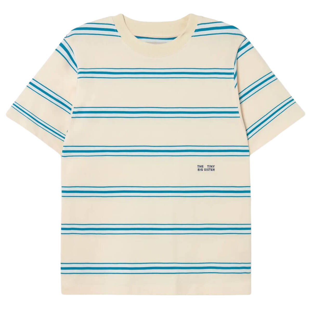 Stripes Relaxed Tee in Light Cream by The Tiny Big Sister
