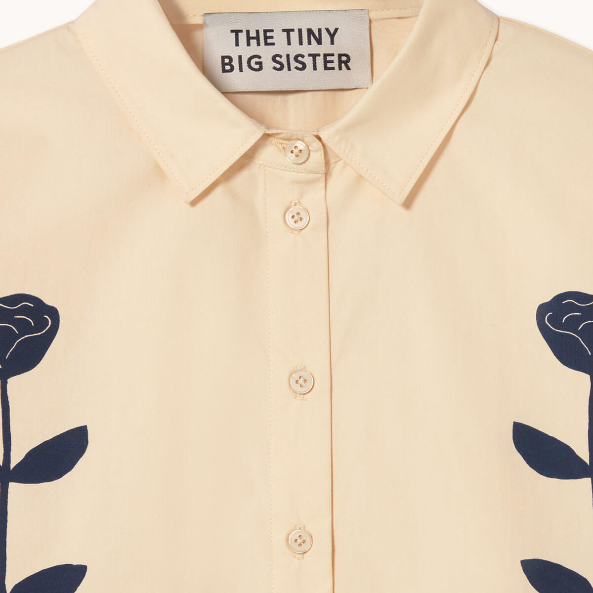 Flowers Shirt in Off White by The Tiny Big Sister