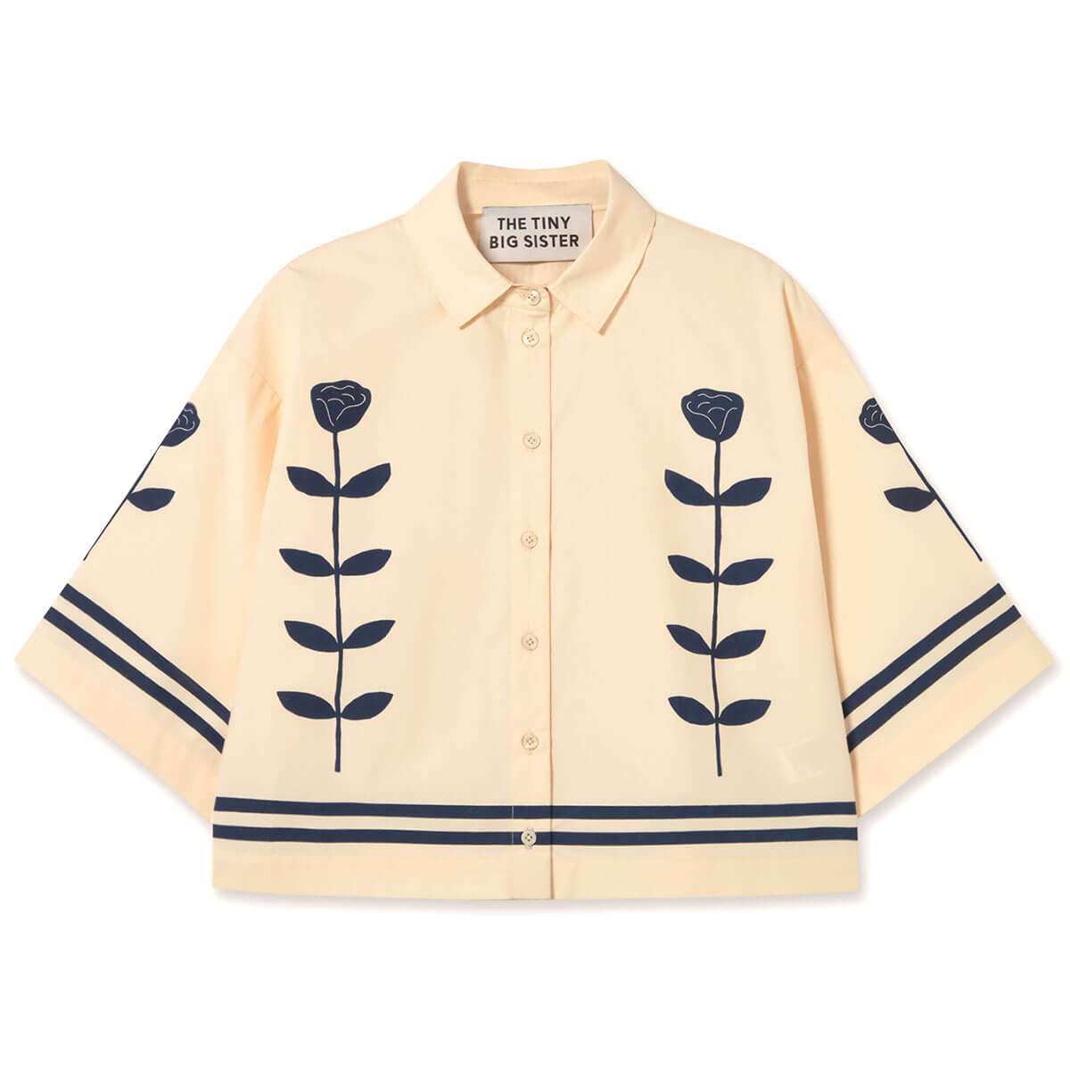 Flowers Shirt in Off White by The Tiny Big Sister