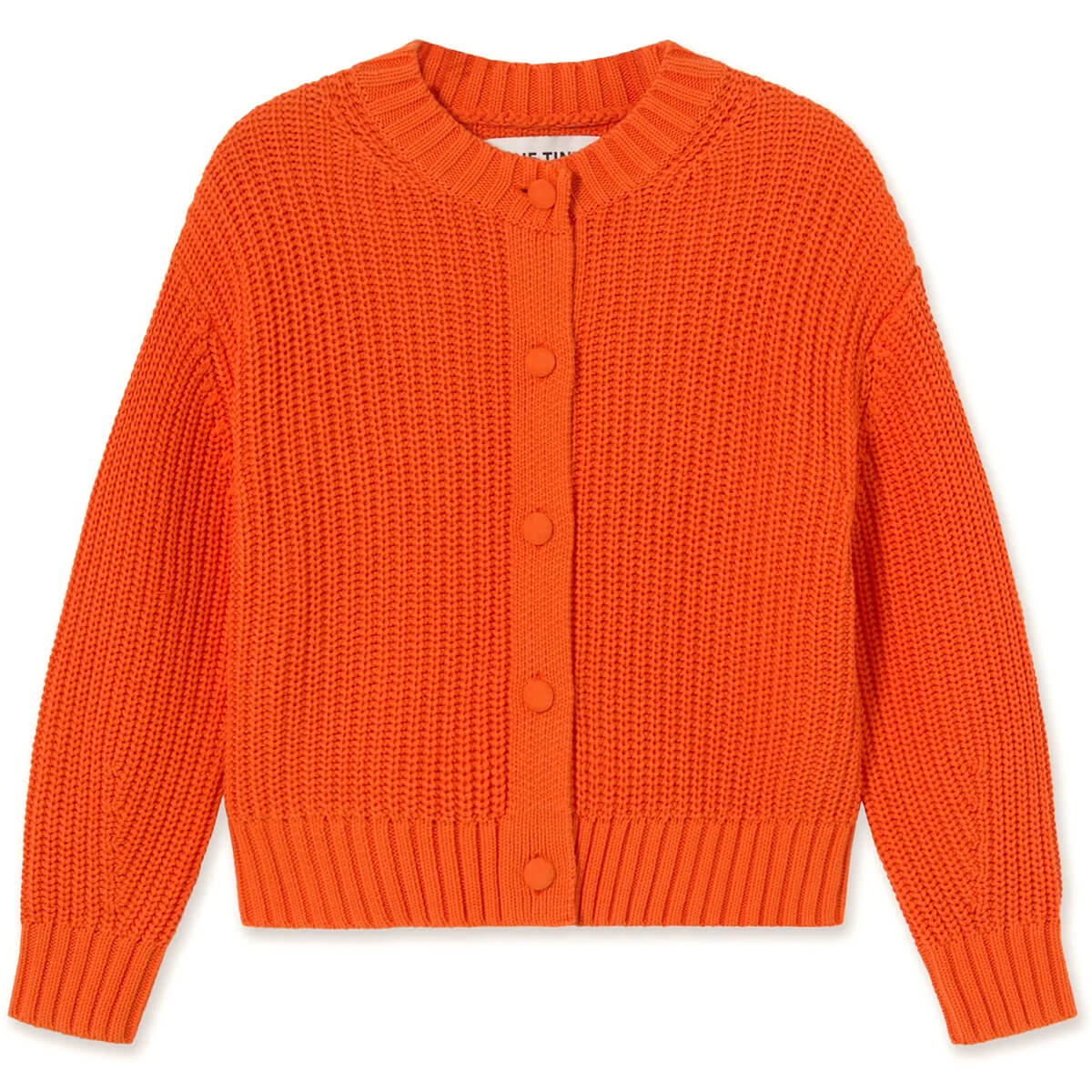 Round Neck Cardigan in Summer Red by The Tiny Big Sister