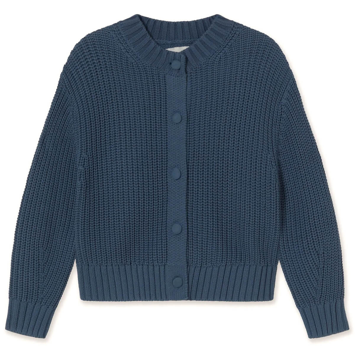 Round Neck Cardigan in Stone by The Tiny Big Sister - Last One In Stock - UK 12