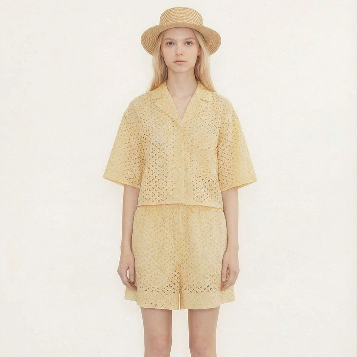 Short Sleeve Shirt in Mellow Yellow by The Tiny Big Sister