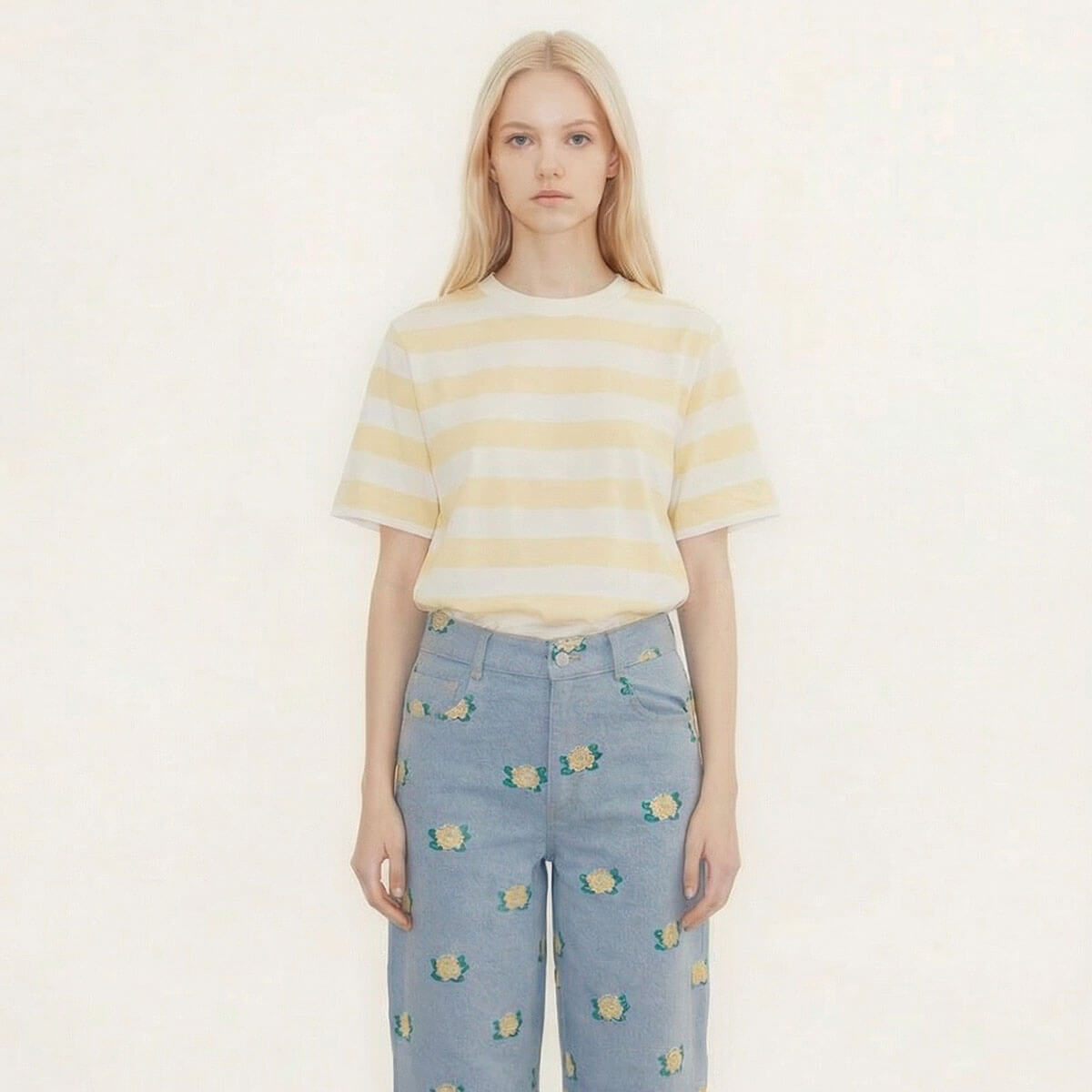 Striped Tee in Mellow Yellow by The Tiny Big Sister