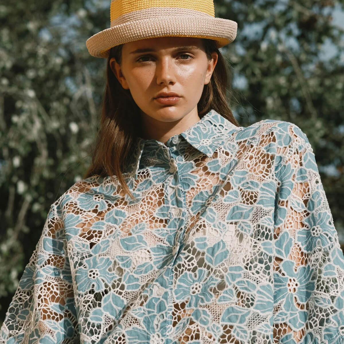 Lace Shirt in Grey by The Tiny Big Sister