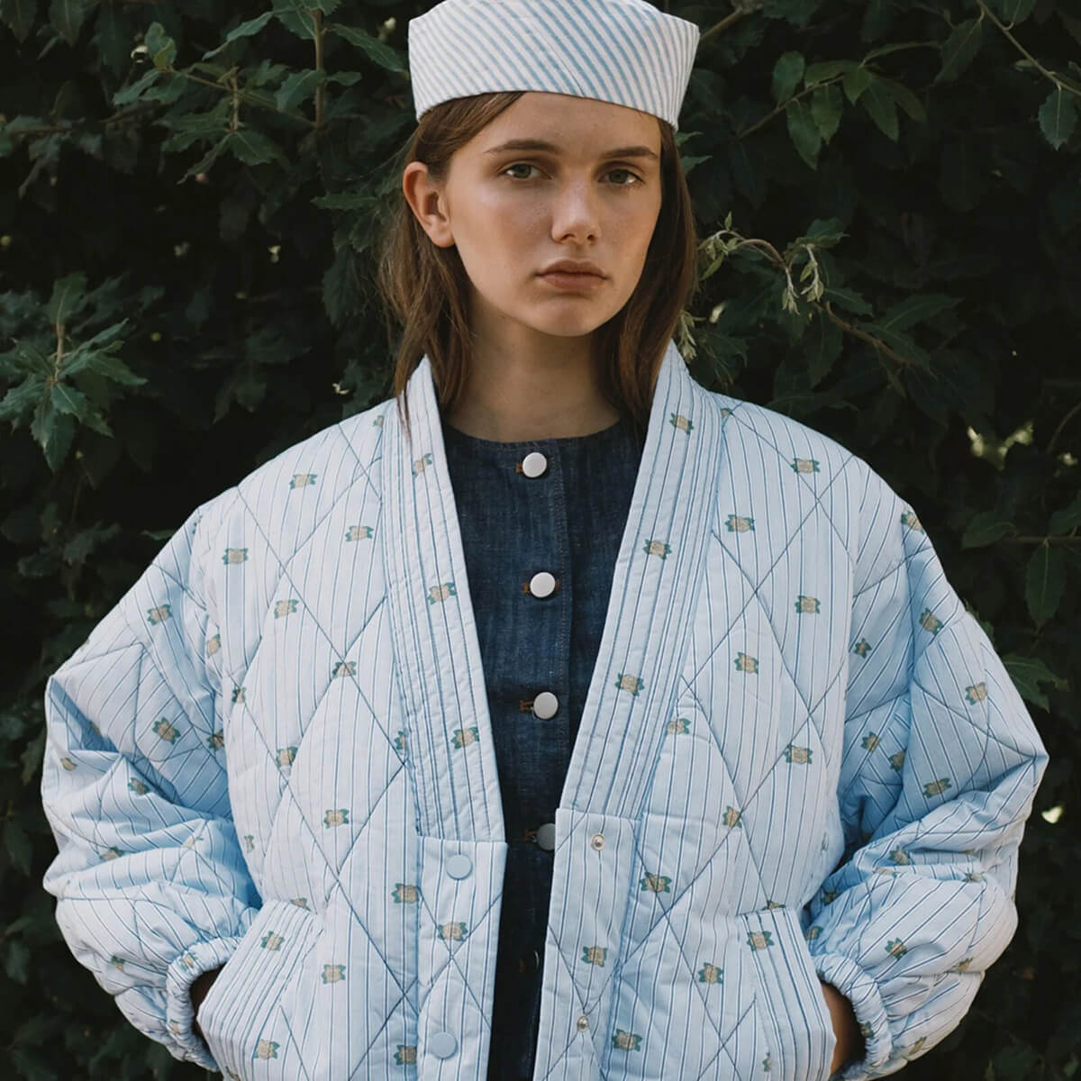 Mini Flowers Striped Jacket by The Tiny Big Sister