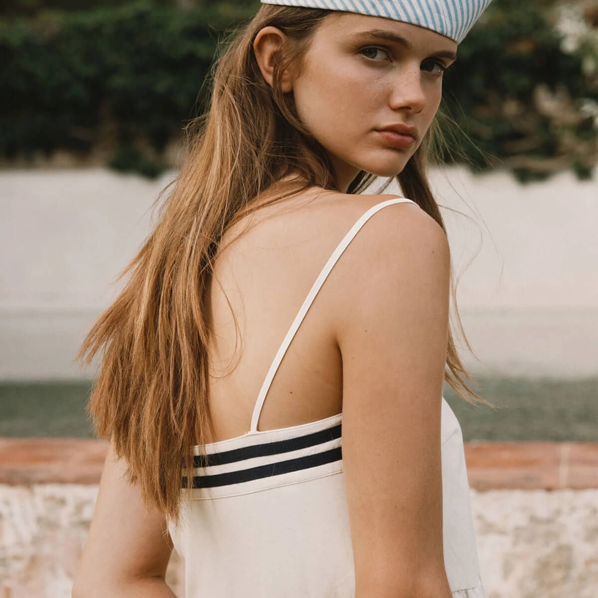 Straps Dress in Off White by The Tiny Big Sister